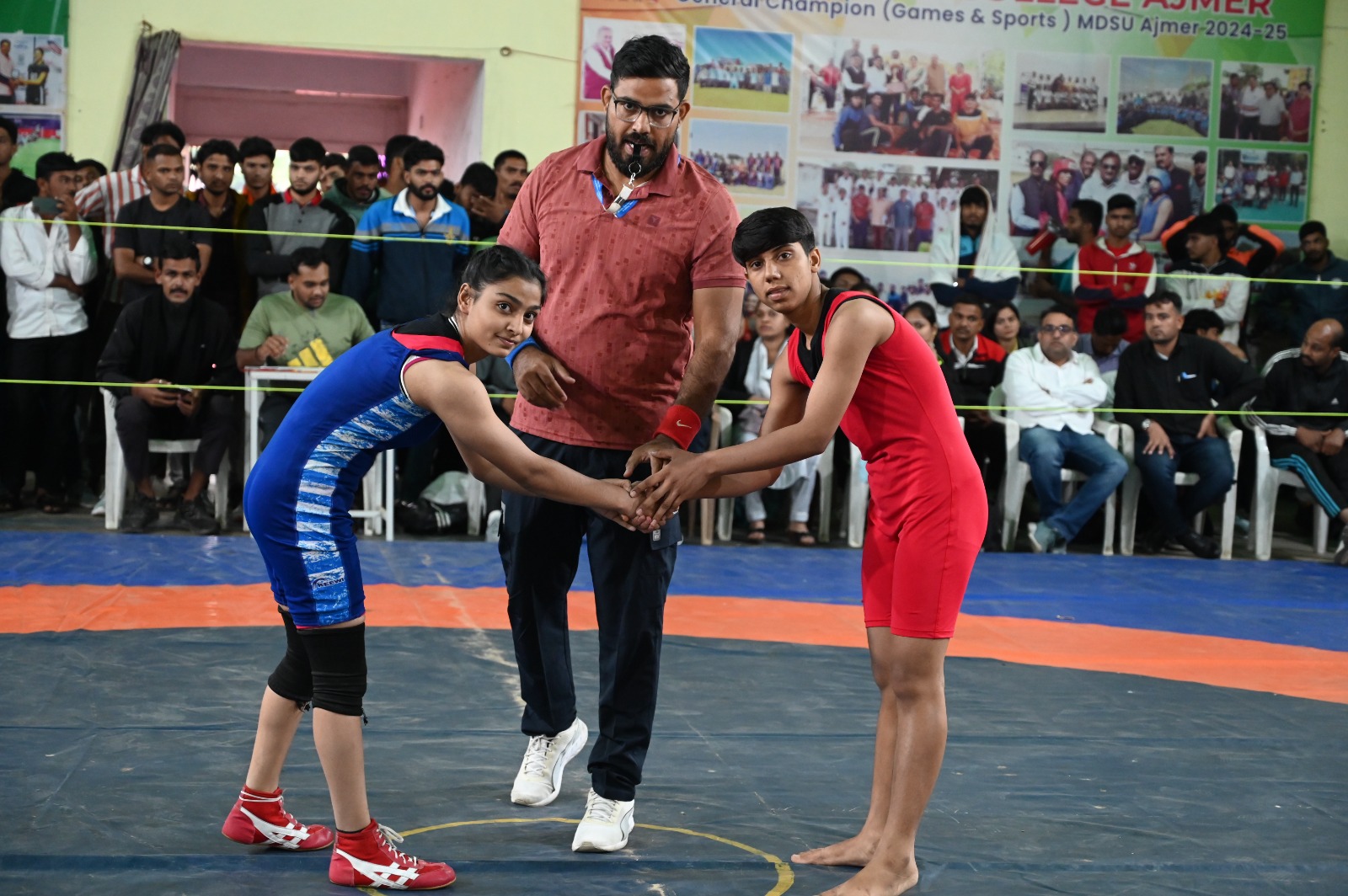 Inauguration of the 38th Inter-College Wrestling Competition at Dayanand College, Ajmer