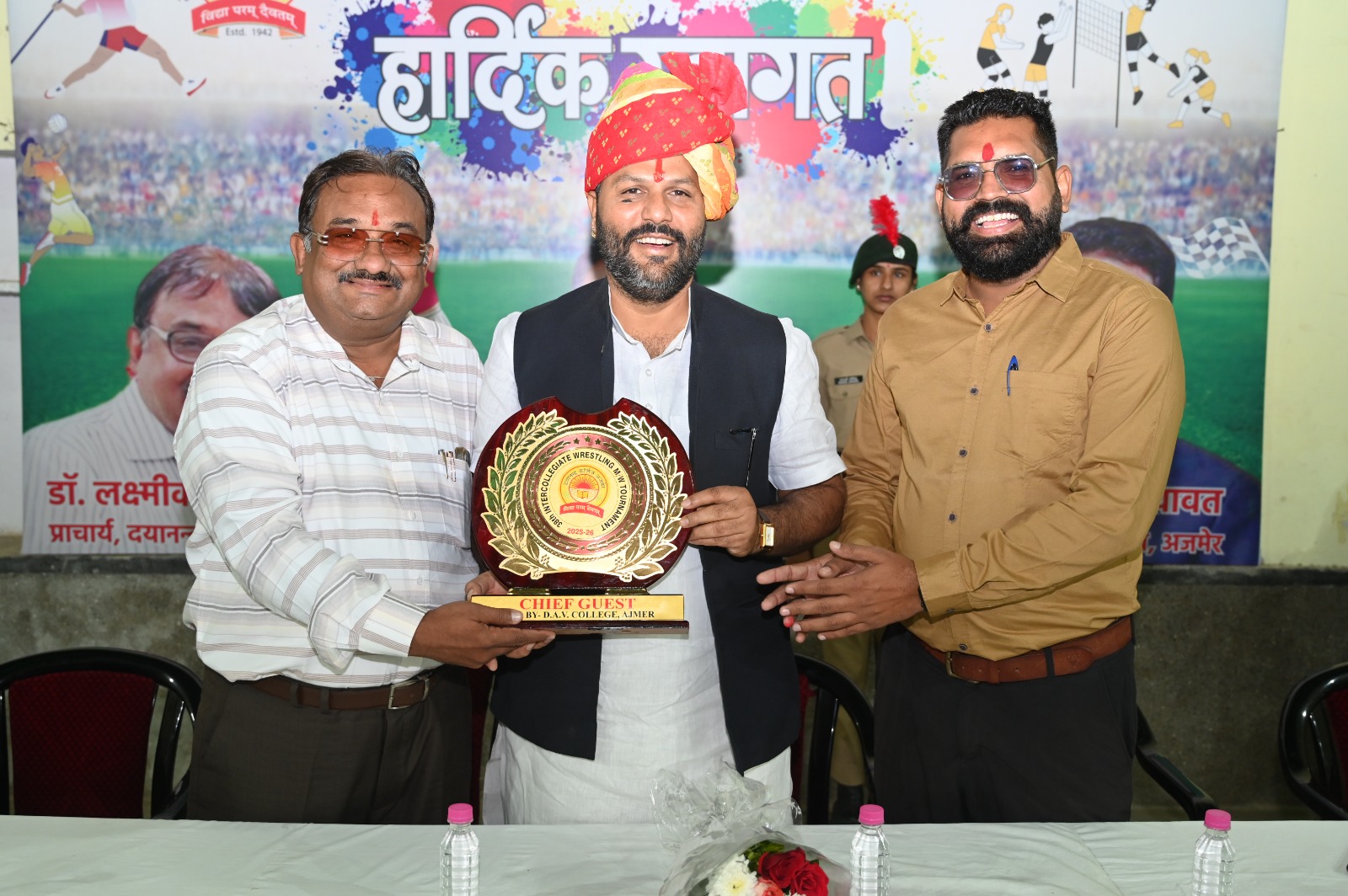 Inauguration of the 38th Inter-College Wrestling Competition at Dayanand College, Ajmer